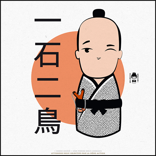 Speaking Kokeshi #011 To achieve two objectives with the same action.